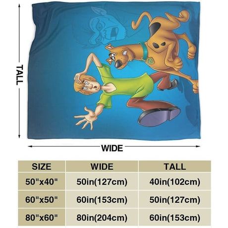 Scooby-Doo Soft Fleece Blankets 50x40in 125x100cm Warm for All Seasons Compatible