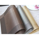 PVC Non-Slip Heat Resistant Placemats Set of 4 Gold for Dining Table Kitchen Compatible with PVC