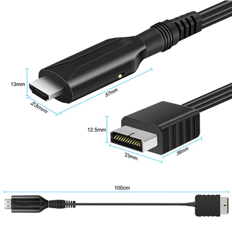 PS1 PS2 to HDMI Adapter Converter 1080P Output Compatible with Sony Playstation 1 and 2 480i 480p 576i