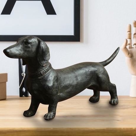 Resin Dachshund Statue Antique Collectible Ornament