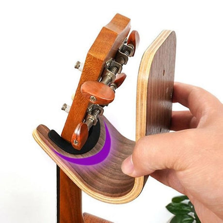 Guitar Wall Hanger Bent Wood Guitar Holder Wall Mount Compatible with Acoustic Guitars
