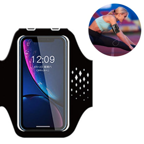 Universal Waterproof Phone Armband, Compatible with iPhone Samsung, Black