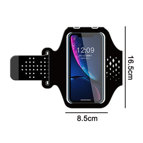 Universal Waterproof Phone Armband, Compatible with iPhone Samsung, Black