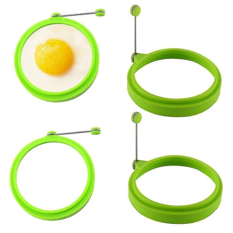 Silicone Egg Rings 4pcs Non-Stick Pancake Cooking Rings Perfect Fried Egg Shape