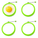 Silicone Egg Rings 4pcs Non-Stick Pancake Cooking Rings Perfect Fried Egg Shape