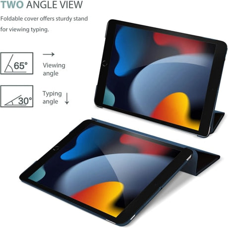iPad 9th Generation Case, Hard Shell Blue, Compatible with iPad 10.2