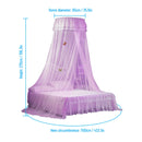Universal Bed Canopy Dome Mosquito Net for Kids Princess Bed, Purple, Easy Install