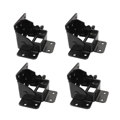 Folding Table Hinge Self-Locking Foldable Support Furniture Leg 4 pcs Black Size M