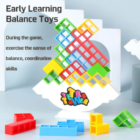Tetra Tower Balance Stacking Block Game 48 pcs, 100% New