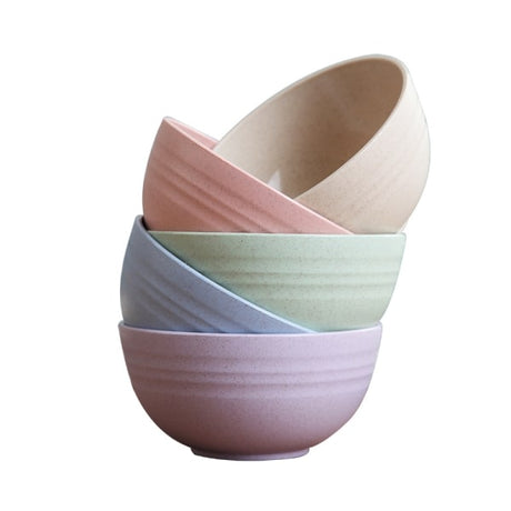 Large Reusable Pasta Bowls 5-Pack, 710ml Unbreakable Plastic Soup \u0026 Salad Bowls in Cream White