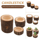 Wooden Candle Holder Rustic Creative Decoration for Home and Wedding Comb