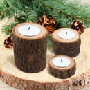 Wooden Candle Holder Rustic Creative Decoration for Home and Wedding Comb