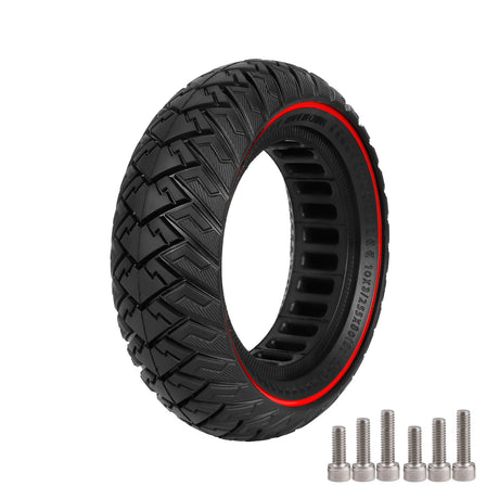 Black 10-Inch 10x3 Off-Road Solid Tire 255x80 Non-Slip 80/65-6 Airless Honeycomb Explosion-Proof Tire