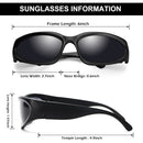 Trendy Oval Sunglasses for Men and Women Futuristic Wrap Around Fashion Glasses Goggles Eyebrow Dark