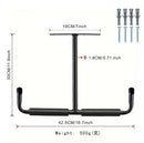 Heavy Duty Steel Storage Hook for Ceiling Rack Compatible with Hanging Bikes Tools Snowboard Fishing Rods White Storage System
