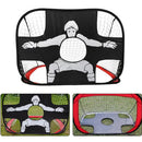 Foldable Football Goal for Kids Adults Indoor Outdoor Play, Red Nylon Goalie Net
