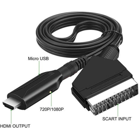 SCART to HDMI Converter Adapter 1080P All-in-One