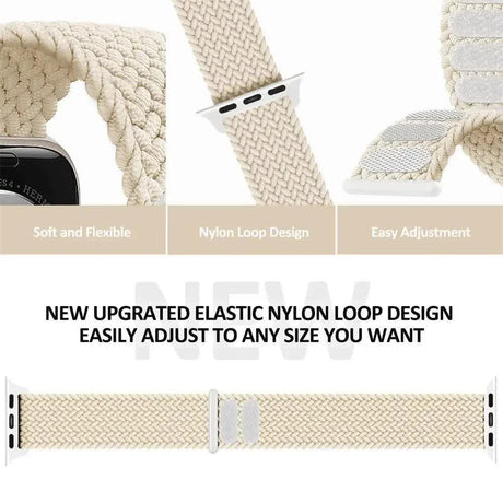 Braided Solo Loop Compatible with Apple Watch Ultra 49mm 45mm 44mm 42mm 41mm 40mm 38mm for Series 9 8 7 6 5 4 3 SE SummerU Bracelet