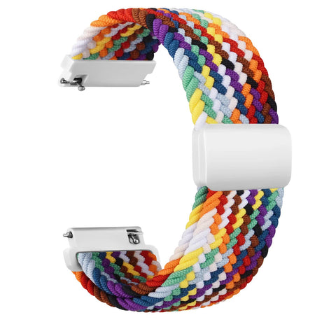 20mm Braided SoloLoop Compatible with Garmin Vivoactive 5 3 3 Music Band VivoMove 3 Trend Sport Venu SQ SQ2 2 Plus Strap Rainbow