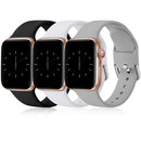 Apple Watch Bands Compatible with Series 8 7 6 5 4 3 Ultra SE 42mm 44mm 45mm, 3-Pack Black White Gray