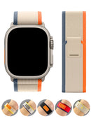 Trail Strap Compatible with Apple Watch Ultra 2 Series 9 8 7 6 5 3 for 49mm 45mm 44mm 42mm 41mm 40mm 38mm in Orange Beige