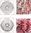 7 Piece Stainless Steel Meat Grinder Plates & Blades for Food Chopper & Meat Grinder