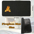 Fireproof Fireplace Hearth Mat, Fireplace Hearth Rug, Fire Resistant Rectangular Fire Pit, Heated Floor Mat for Outdoor Grills, Fire Pits, Smokers, Woodstoves, 48"x30"in