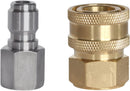 2 Pcs Pressure Washer Adapter 3/8 1/4 Inch Quick Connect Fittings Stainless Steel Pressure Washer Fittings Easy To Use Garden Hose To Pressure Washer Adapter 3/8 1/4 Quick Connect Converter