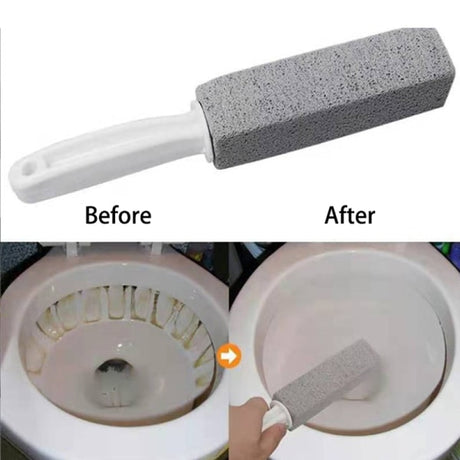 Pumice Toilet Brush for Toilet Bowl Cleaning Limescale Removal Gray 3.8x3.8x23.5cm
