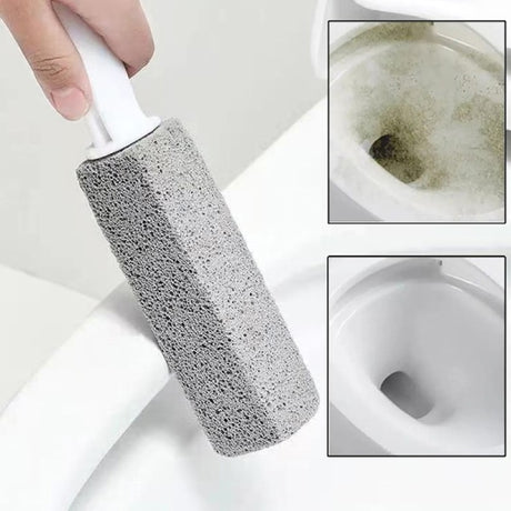 Pumice Toilet Brush for Toilet Bowl Cleaning Limescale Removal Gray 3.8x3.8x23.5cm