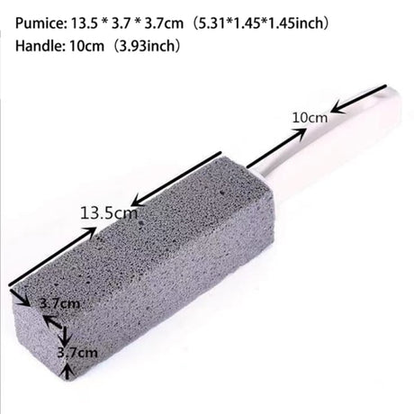 Pumice Toilet Brush for Toilet Bowl Cleaning Limescale Removal Gray 3.8x3.8x23.5cm