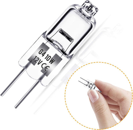 G4 Halogen Lamps 10W 12V Warm White 20-pack Compatible Lighting Fixtures