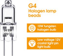 G4 Halogen Lamps 10W 12V Warm White 20-pack Compatible Lighting Fixtures
