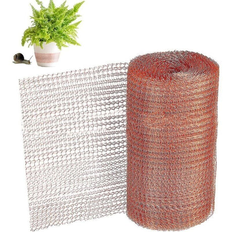 Knitted Copper Mesh Roll 6m Garden Protection Against Snails Mice Birds Nematodes