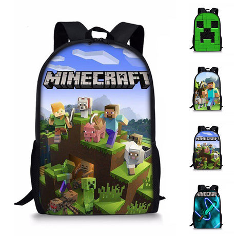 Minecraft Backpack for Kids School Student Bag