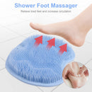 Foot Scrubber Mat with Suction Cups for Shower and Bathroom, Non-Slip Foot Cleaning Massage Mat, Blue
