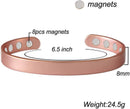 Copper Magnetic Bracelet for Arthritis Carpal Tunnel Joint Pain Relief for Men Women 8pcs Magnets