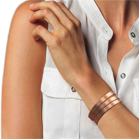 Copper Magnetic Bracelet for Arthritis Carpal Tunnel Joint Pain Relief for Men Women 8pcs Magnets