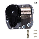 Sankyo Mechanical DIY Music Box Movement for Merry Christmas with Screws A3 Black Compatible