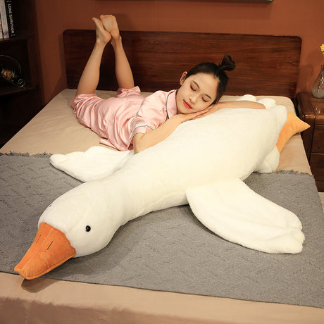 Giant White Goose Plush Pillow 130cm Stuffed Animal