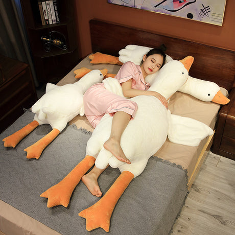 Giant White Goose Plush Pillow 130cm Stuffed Animal