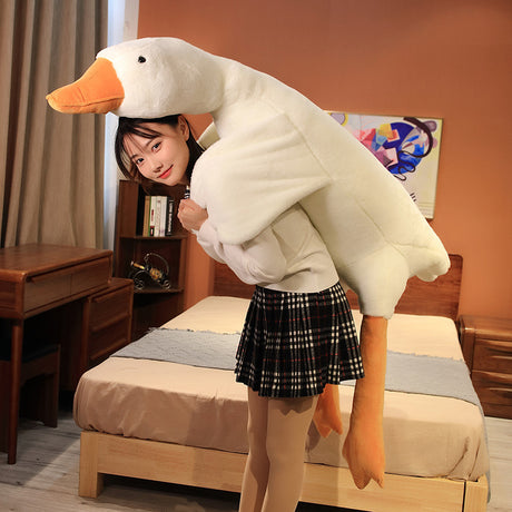 Giant White Goose Plush Pillow 130cm Stuffed Animal