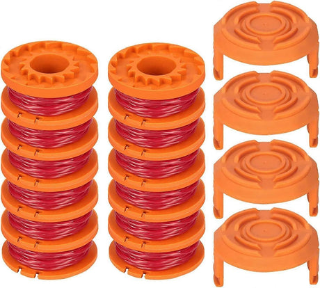 Worx 20V Trimmer Line 12-Pack, Durable Replacement Spool Compatible with Worx, for Pool Cover and Edge Trimmers, Improved Cutting Speed