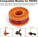 Worx 20V Trimmer Line 12-Pack, Durable Replacement Spool Compatible with Worx, for Pool Cover and Edge Trimmers, Improved Cutting Speed