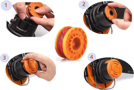 Worx 20V Trimmer Line 12-Pack, Durable Replacement Spool Compatible with Worx, for Pool Cover and Edge Trimmers, Improved Cutting Speed