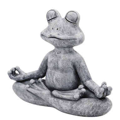 Meditating Frog Garden Statue Outdoor Decoration Resin Ornament for Courtyard Design