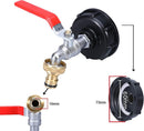 IBC Tank Tap 1000L with S60x6 Thread and Garden Hose Connector