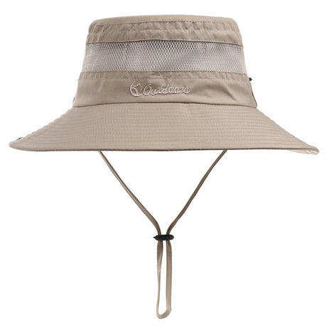 Fishing Hat UPF 50+ Wide Brim Bucket Hat for Men and Women, Khaki Sun Hat for Hiking and Beach with UV Protection