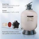Hayward SX180LA Sand Cylinder Drain Cap with Gasket Compatible with Pro Series Sand Filter Replacement Accessory