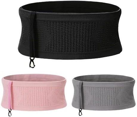 Compatible with Women's Running Waist Belt Hidden Wallet Waist Bag Breathable Black Small